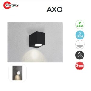 Applique LED AXO Monodirezionale Quadrato IP54 Nero GU10